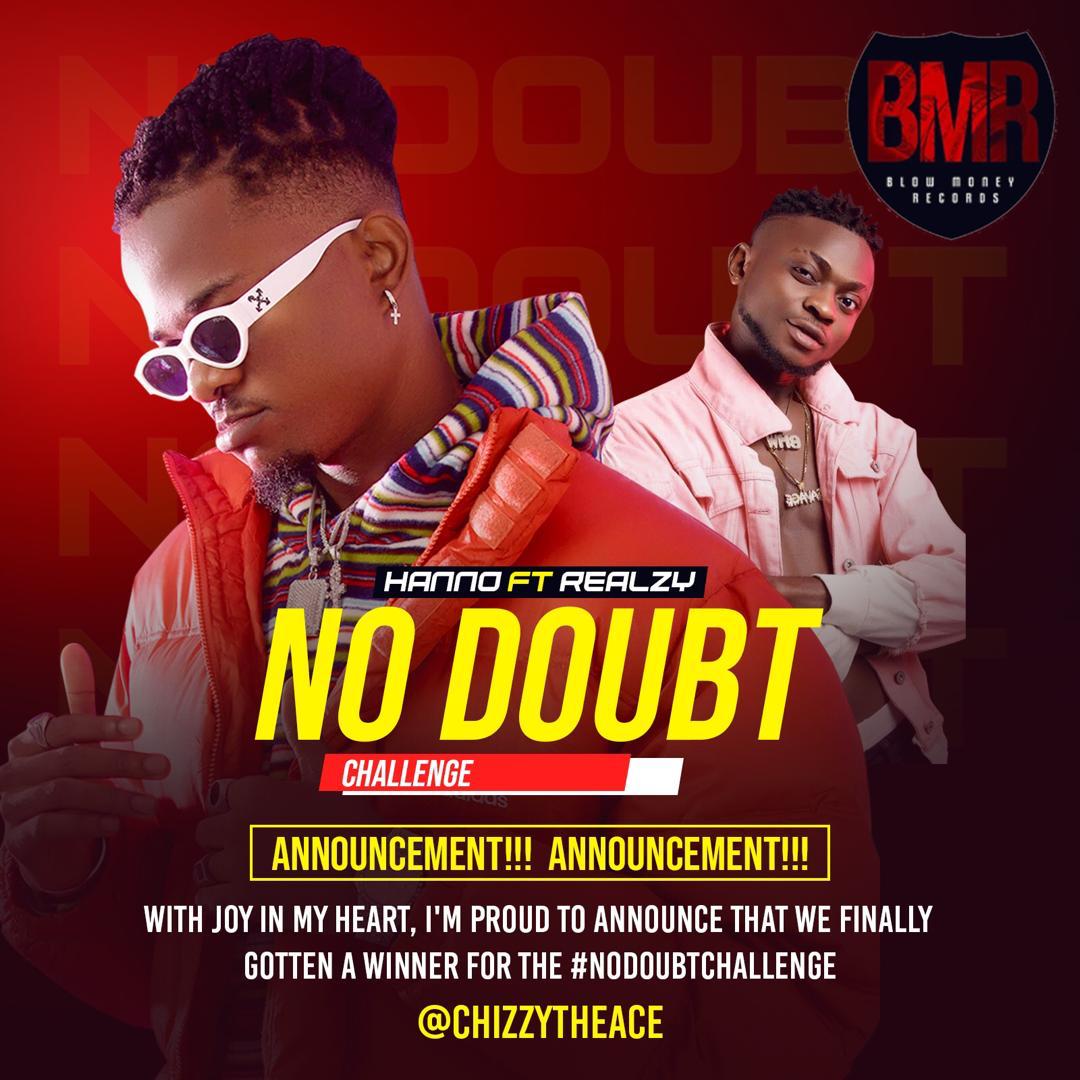 Congratulations @chizzytheace as the winner of #nodoubtchallenge